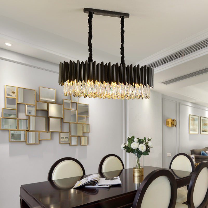 Modern Simple Black Crystal Living Room Lighting GND Products