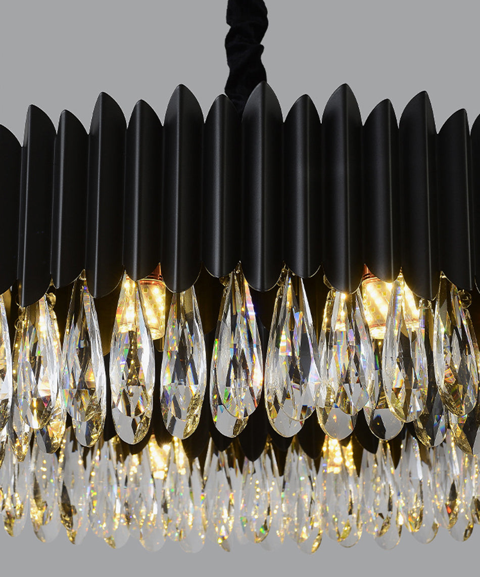 Modern Simple Black Crystal Living Room Lighting GND Products