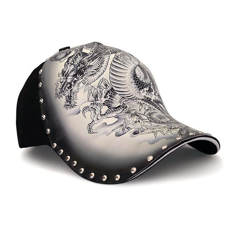 Stylish Print Dragon Sun-poof Peaked Cap