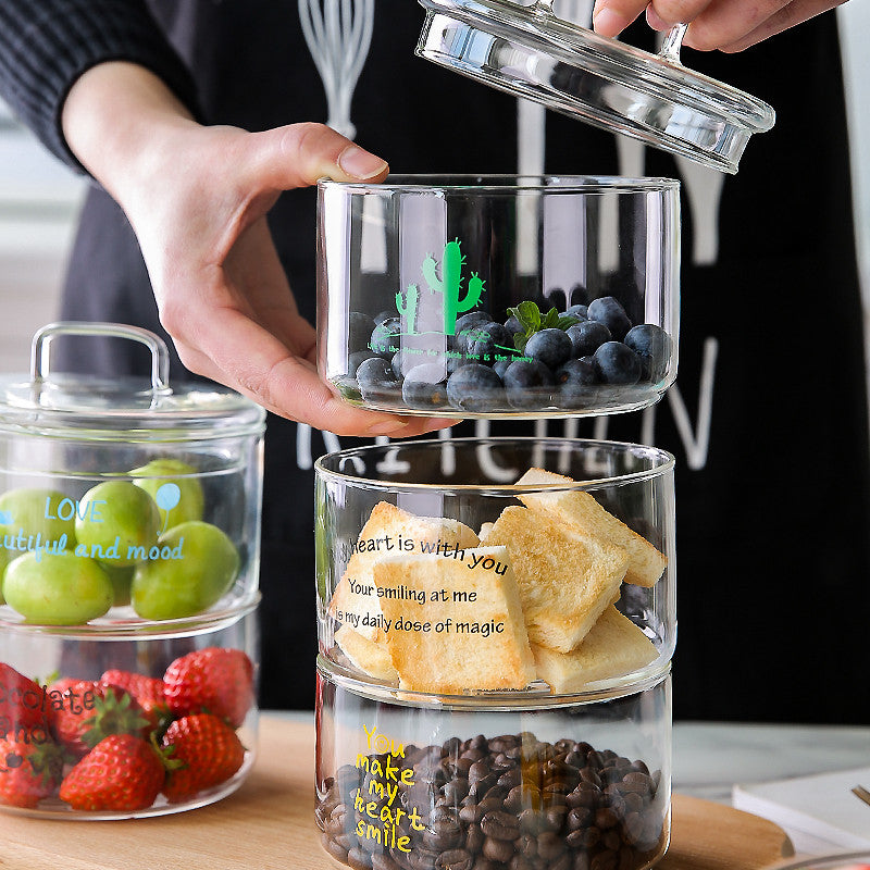 Transparent Stackable Glass Salad Bowl