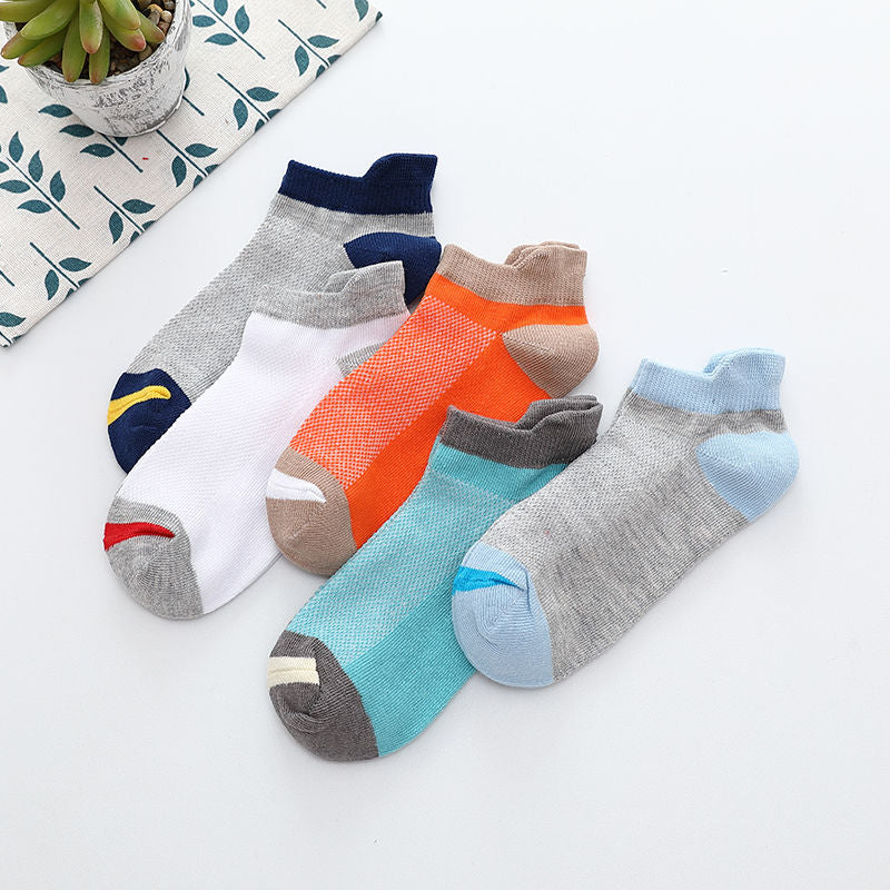 Children's Thin Socks Mesh Breathable Boys' Thin Cotton Socks Boy Socks Girls Boat Socks Saor Style