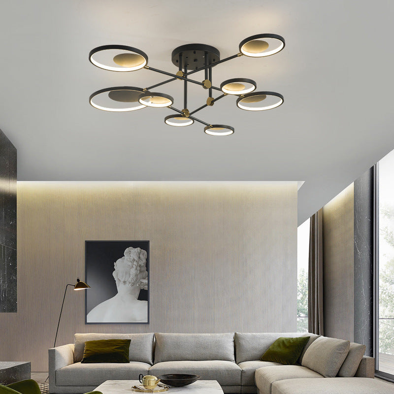 Nordic Living Room Simple Modern Atmosphere Net Red Led Molecular Ceiling Light GND Products
