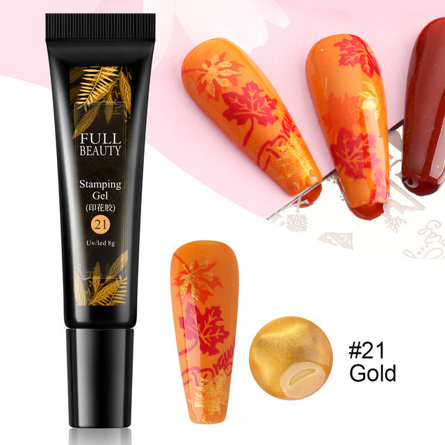 Nail Art Fluorescent Printing Glue, Nail Template Transfer Glue Hose Set GND Products