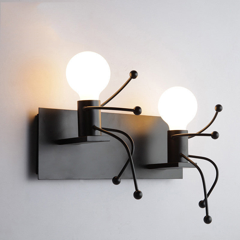 Modern Creative LED Wall Lamps Bedroom Bedside Lamp Nordic Iron Corridor Stairs Bar Restaurant Wall Light Child Room Decoration GND Products