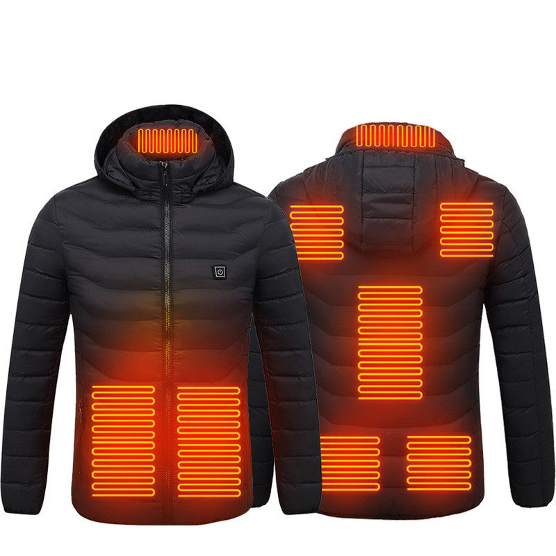 New Heated Jacket Coat USB Electric Jacket Cotton Coat Heater Thermal Clothing Heating Vest Men's Clothes Winter GND Products