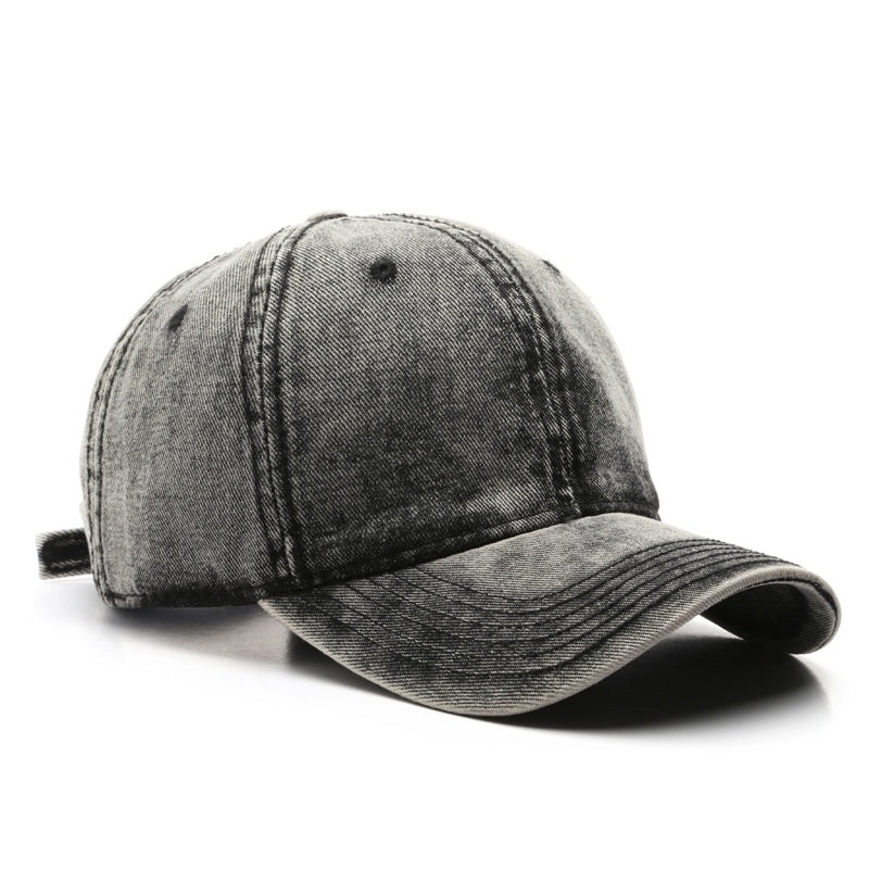 Washed Denim Solid Color Light Board Baseball Cap