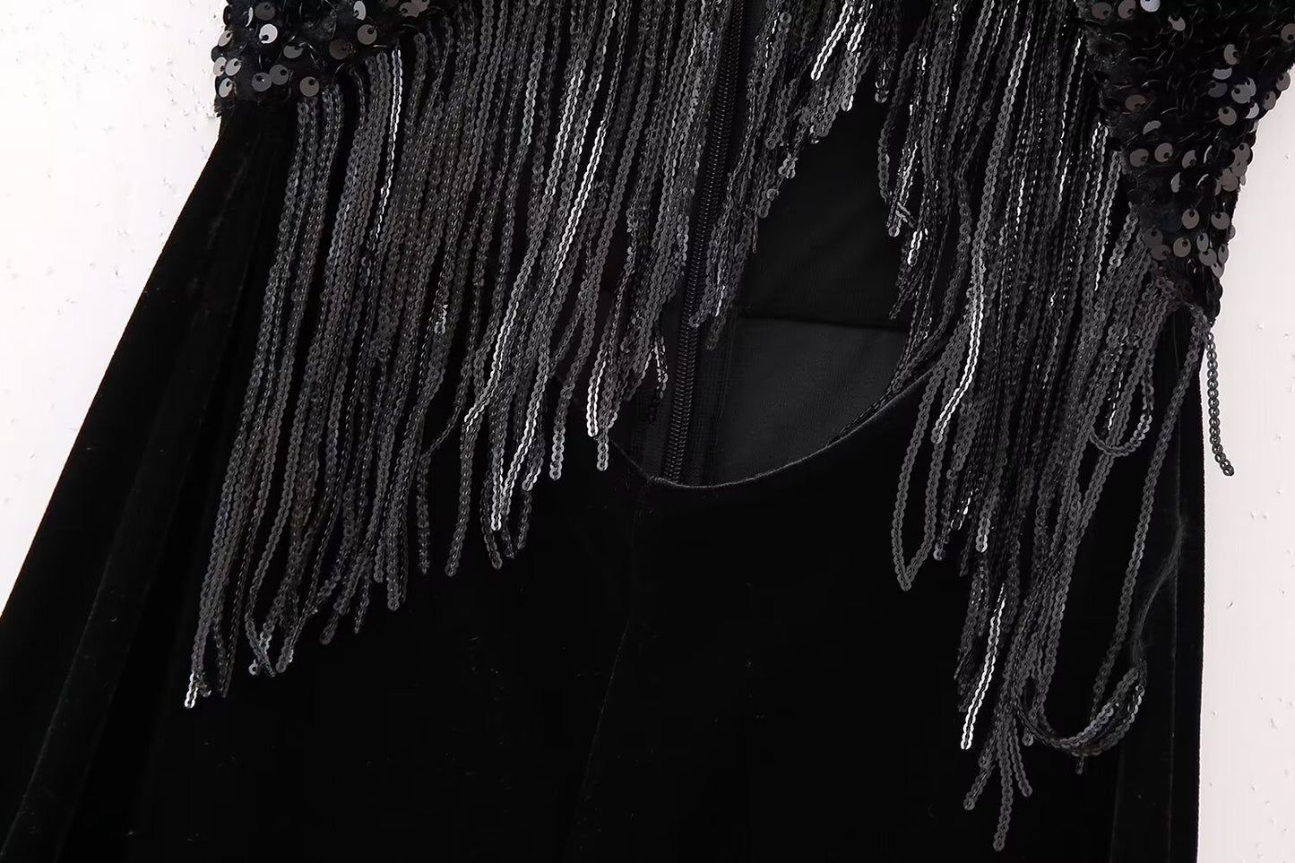 Halter Backless Tassel Beads Decoration Jumpsuit