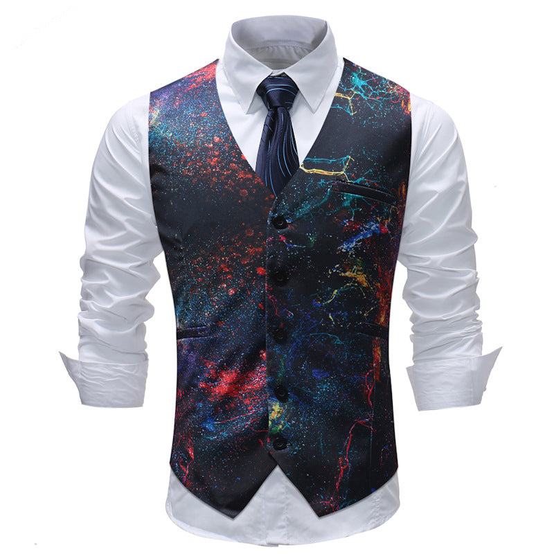 Men's Casual Men's Suit Vest Formal Wear Wedding Saor Style