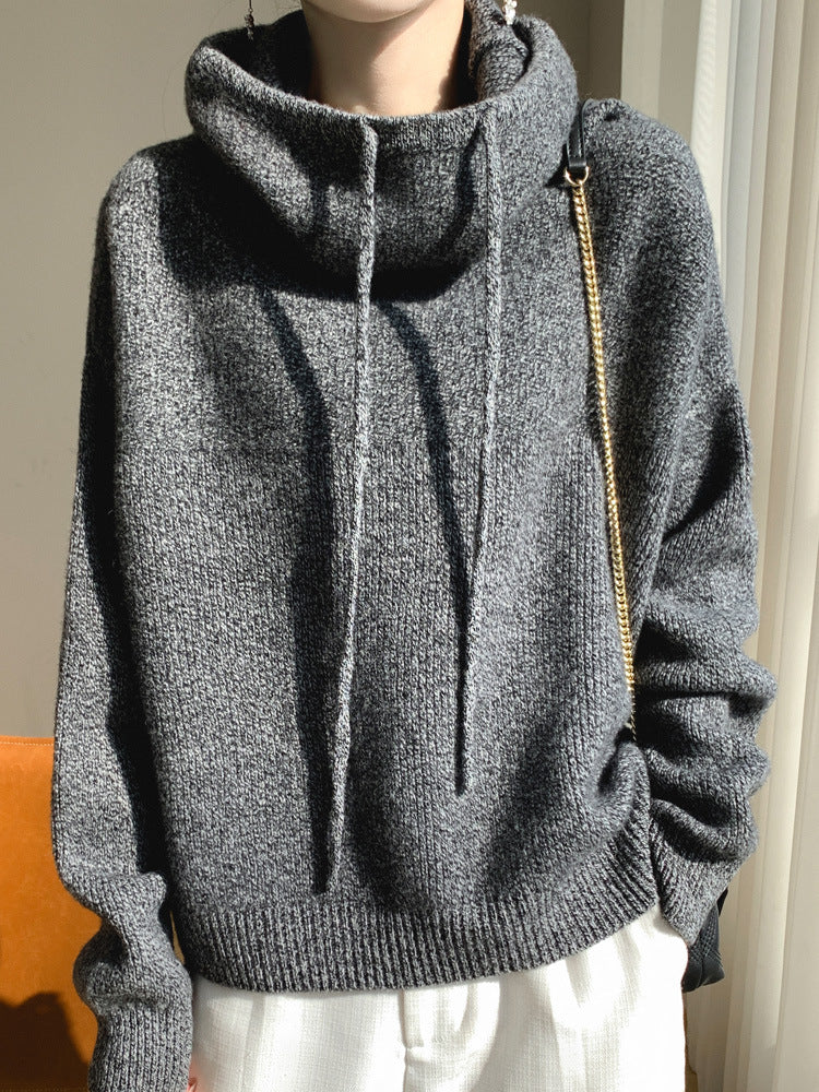 Idle Style Cashmere Knitted Sweater Skin-friendly Thermal Head Cover Top Saor Style