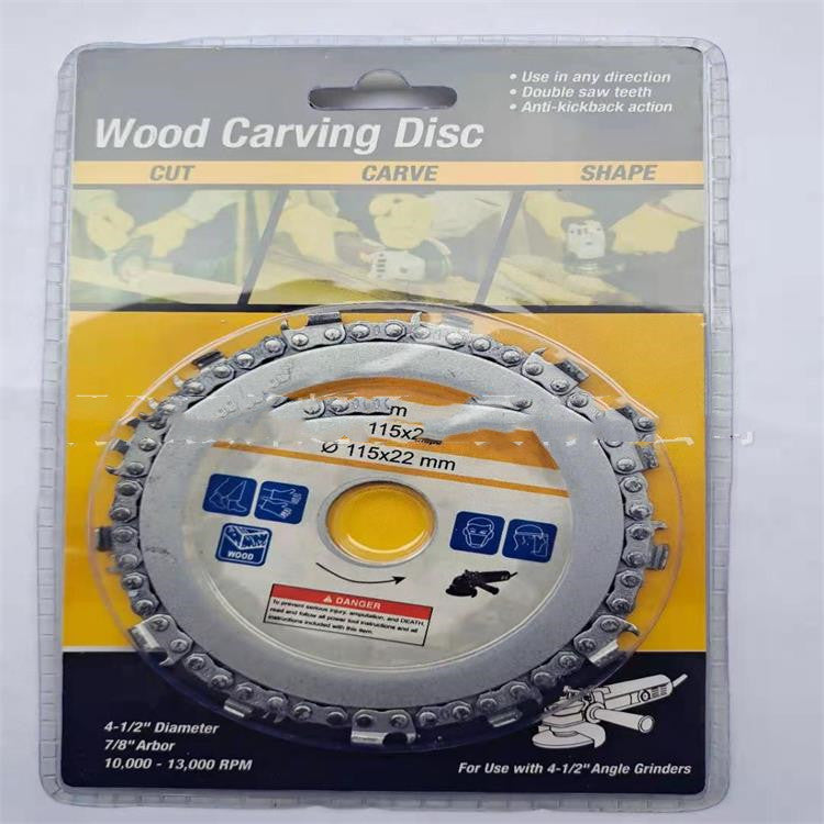 Angle Grinder Chain Plate 4-inch 22 Cutting Woodworking Slotted Saw Blade 45-inch Cutting 5-inch Polishing Pad GND Products