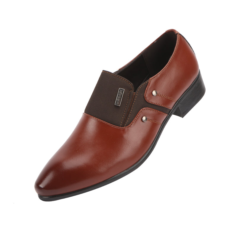 Mens Fashion Casual Pointed Toe Leather Shoes Saor Style