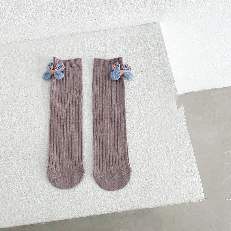 Children's Socks Bowknot Girls Straight Socks Saor Style