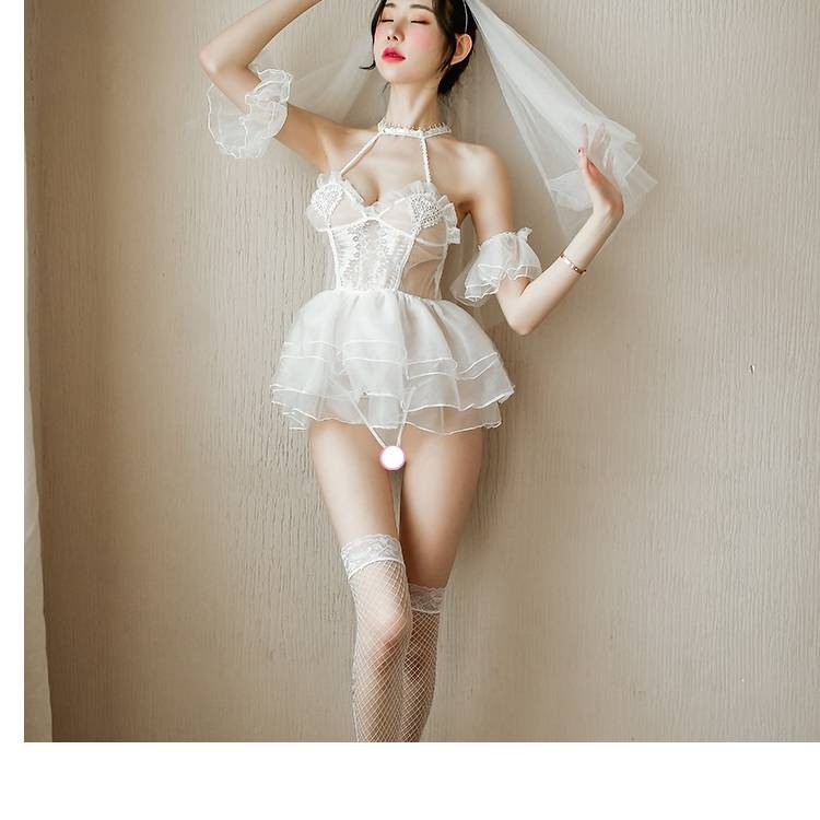 Long Night Transparent White Wedding Bridal Suit Saor Style