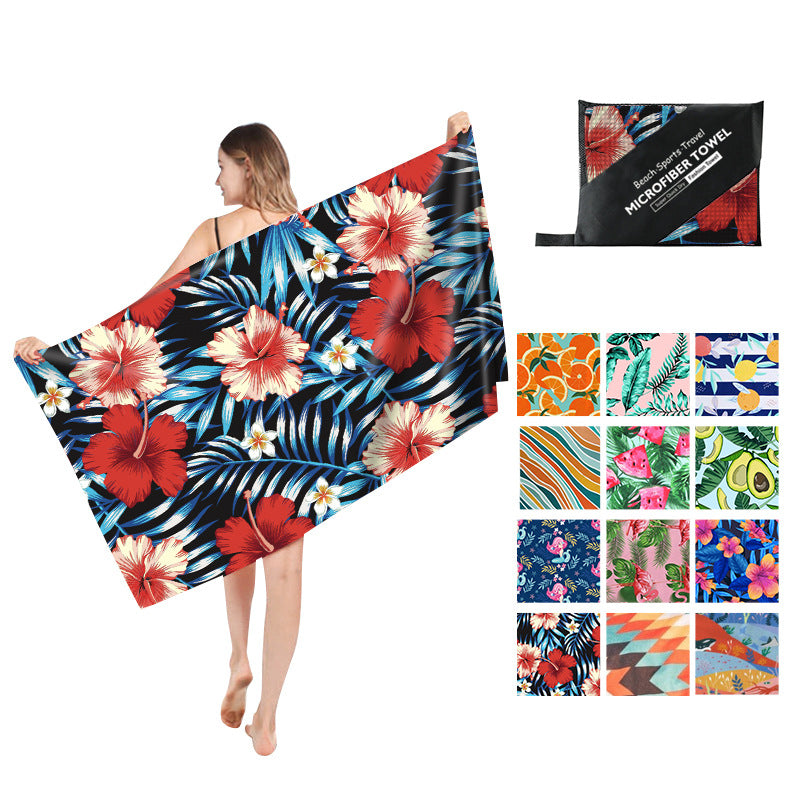 Double Sided Fleece Printed Beach Towel Microfiber Beach Towel Saor Style