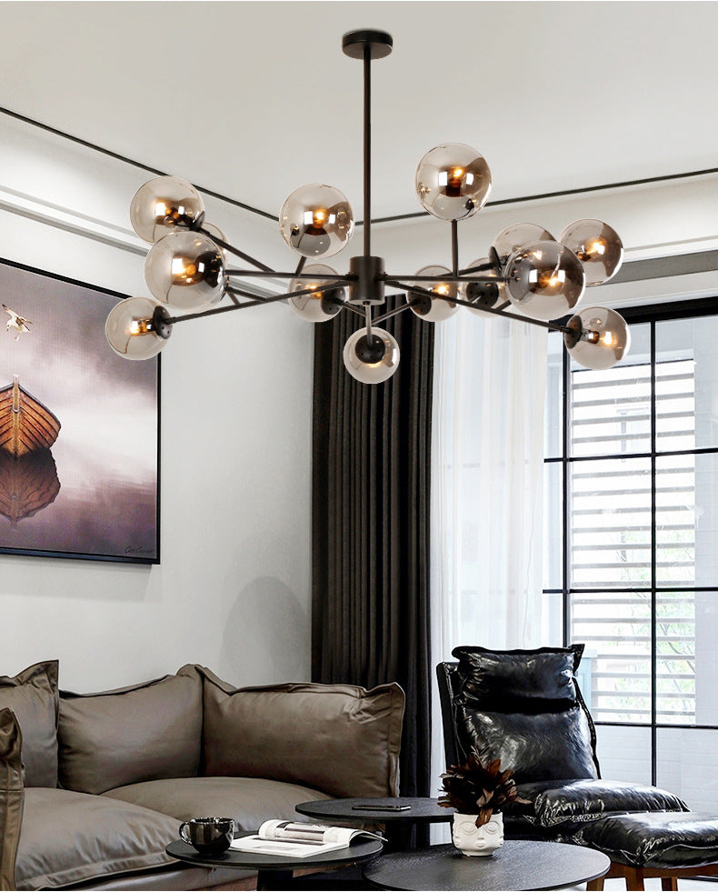 Study Bedroom Living Room Hotel LED Household Glass Chandelier GND Products