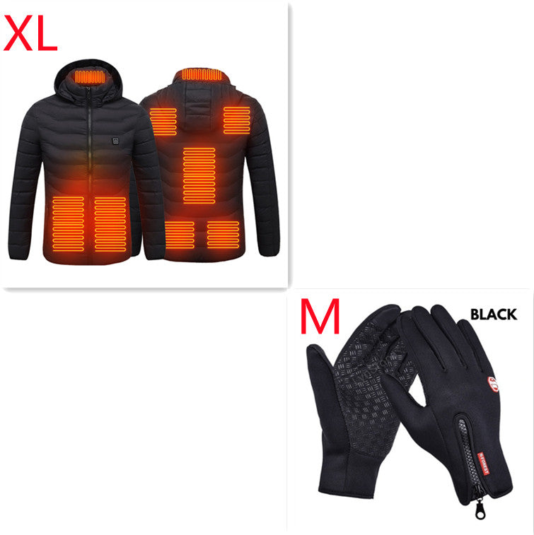 New Heated Jacket Coat USB Electric Jacket Cotton Coat Heater Thermal Clothing Heating Vest Men's Clothes Winter GND Products