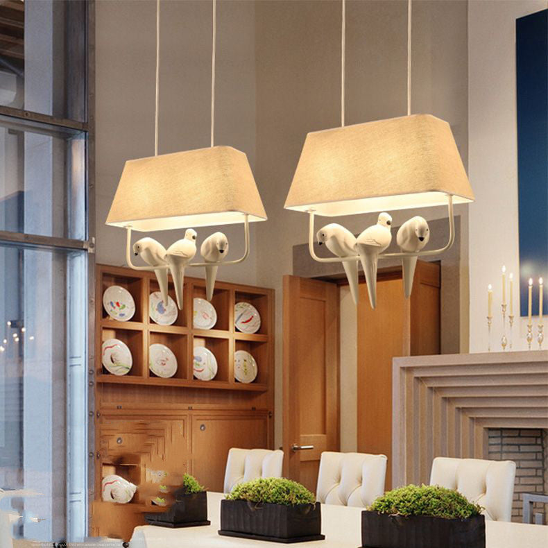 Creative Nordic Simple Bird Decorative Fabric Chandelier Saor Style