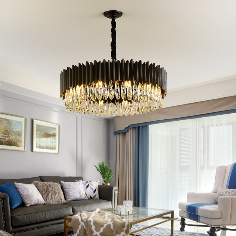Modern Simple Black Crystal Living Room Lighting GND Products