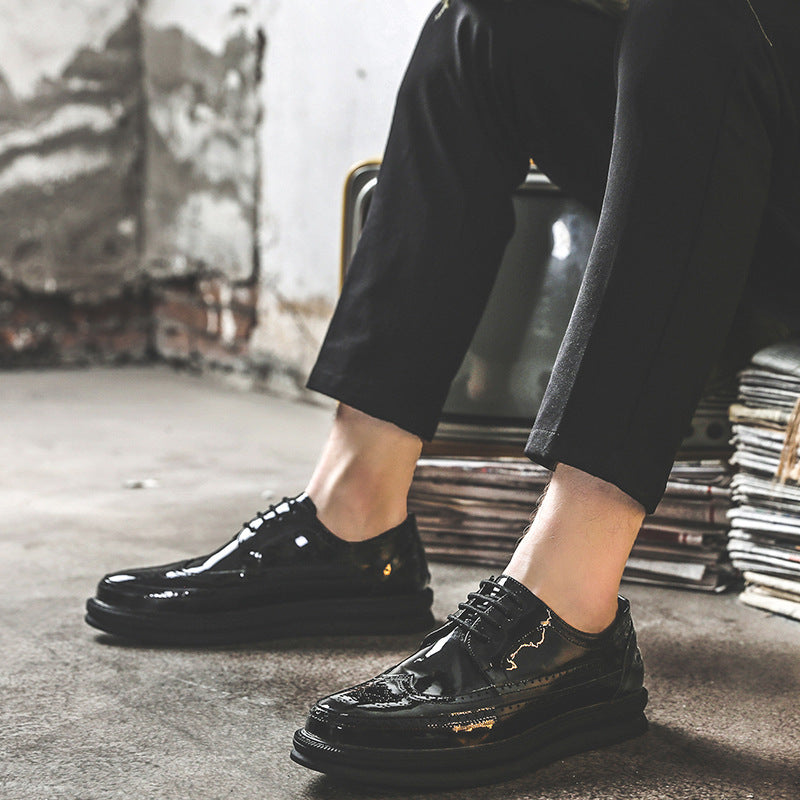 Mens Business Casual Korean Style Trendy British Mens Shoes Saor Style
