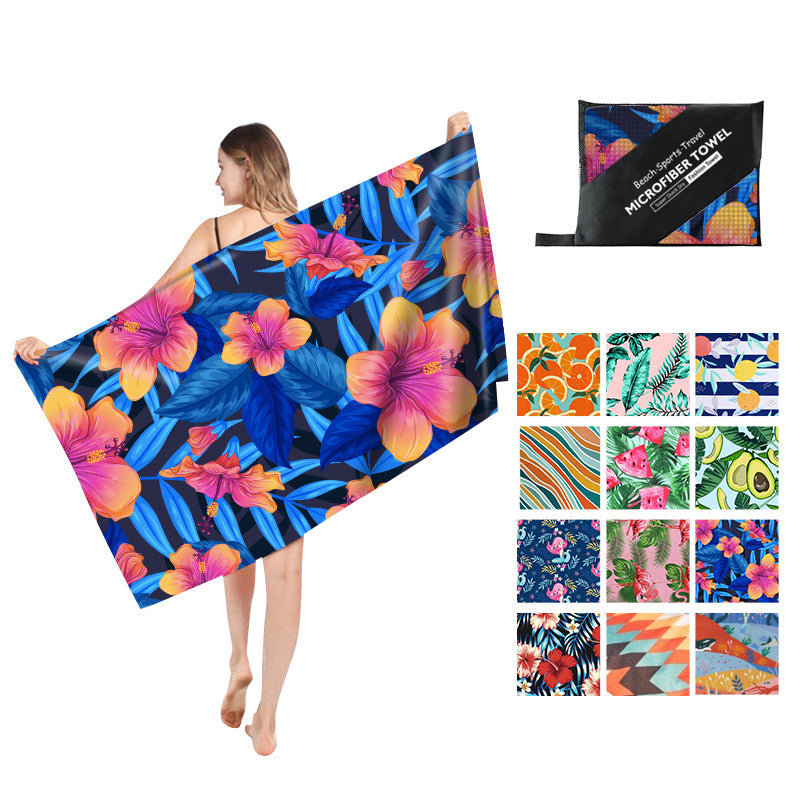 Double Sided Fleece Printed Beach Towel Microfiber Beach Towel Saor Style