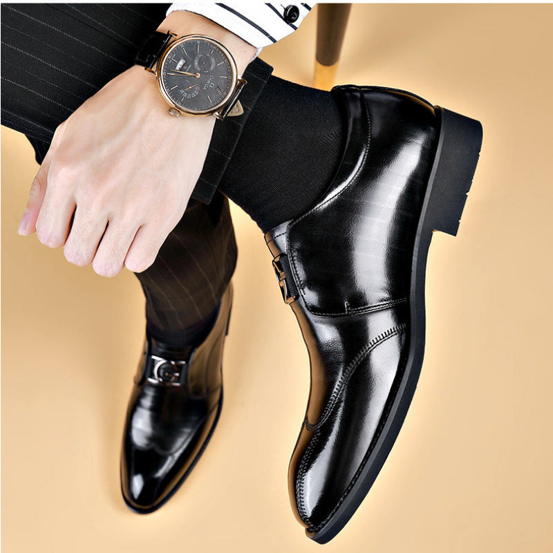 Mens Fashionable And Versatile Casual Business Leather Shoes Saor Style