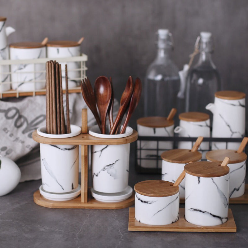 Marbled Ceramic Seasoning Spice Jar