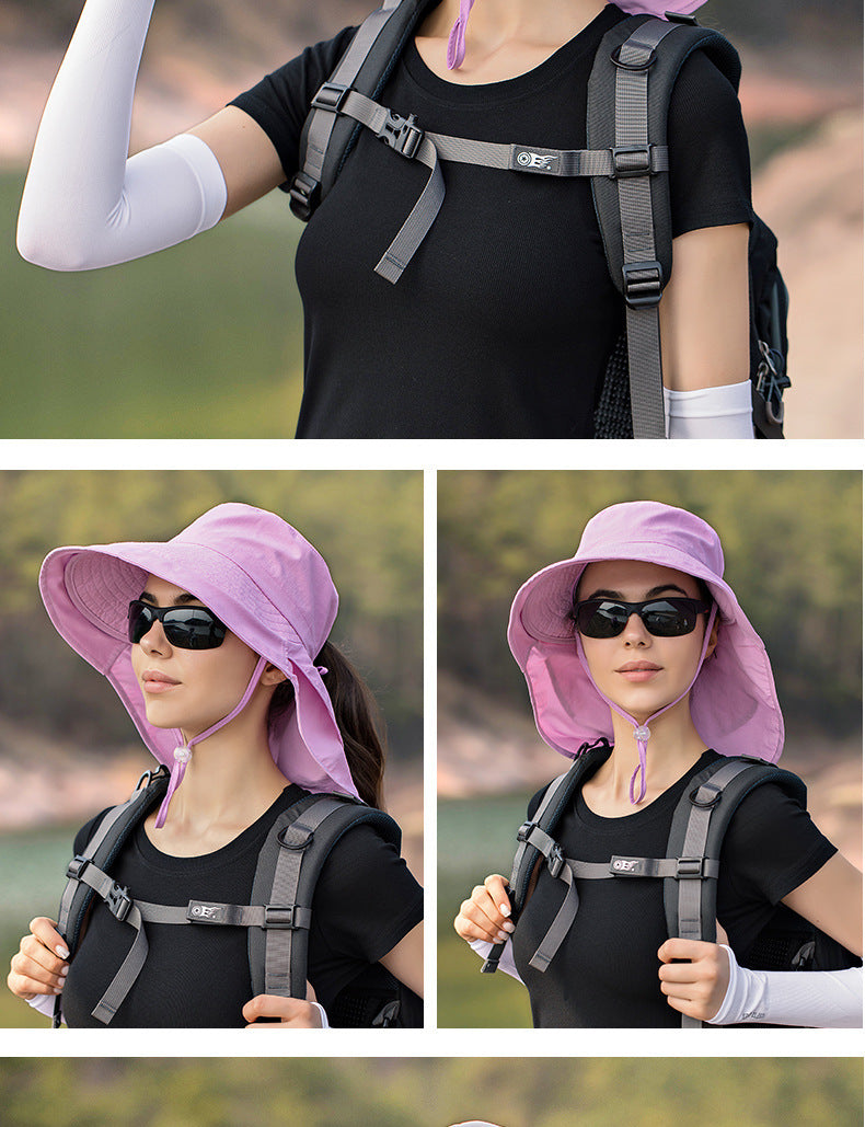 Women's Mountaineering Big Brim Fisherman Hat Sun Protection