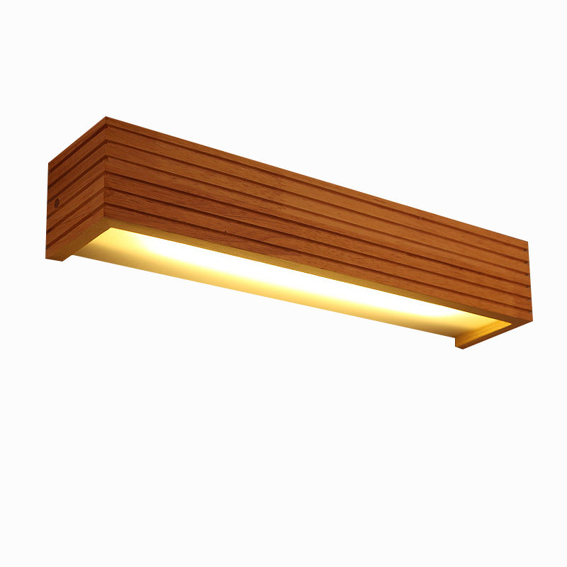 Mirror Headlight Solid Wood Bathroom