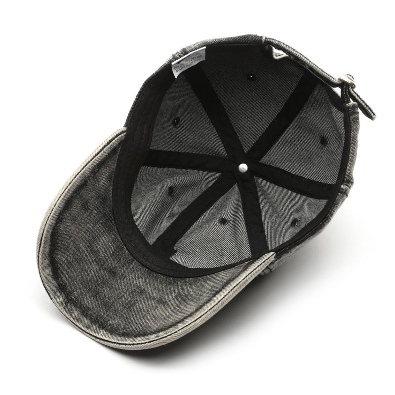 Washed Denim Solid Color Light Board Baseball Cap