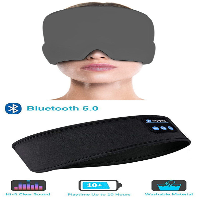 Wireless Bluetooth Sleeping Headphones Headband Thin Soft Elastic Comfortable Music Ear Phones Eye Mask For Side Sleeper Sports GND Products