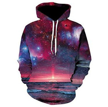 Large selection of digitally Printied Loose Hooded Casual Sweatshirt