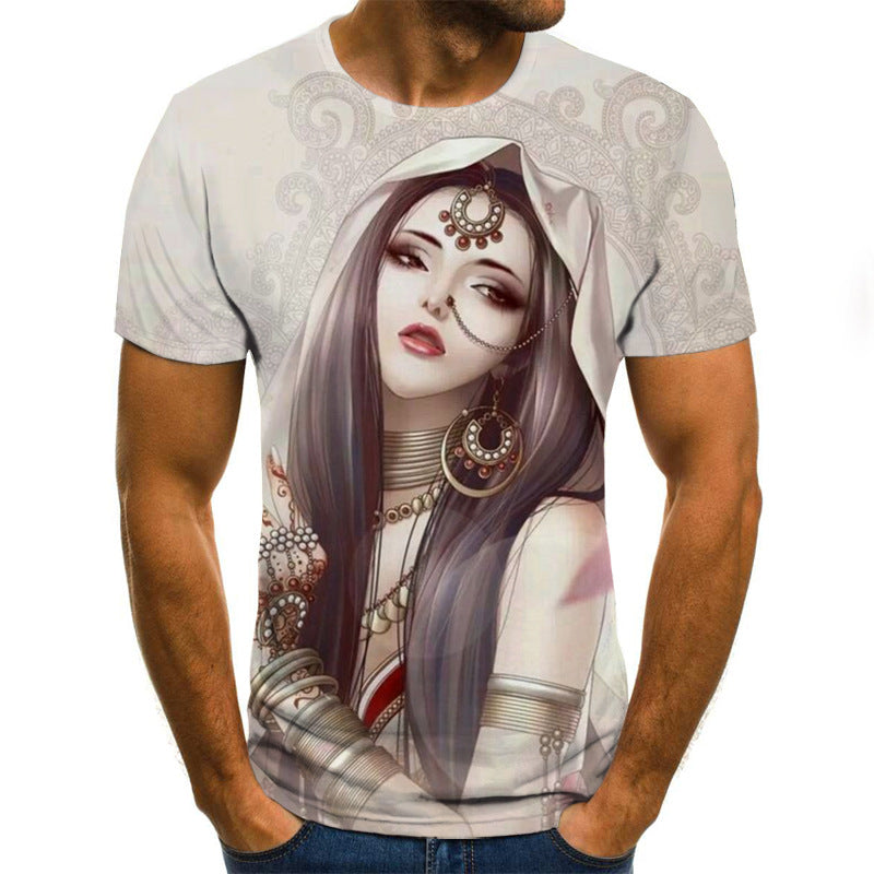 Printed 3DT Shirts Horror Skull Print Short Sleeve T-Shirts For Men And Women Saor Style