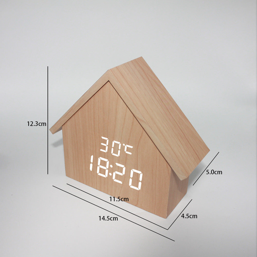 INS New House Clock Wood Clock Solid Wood