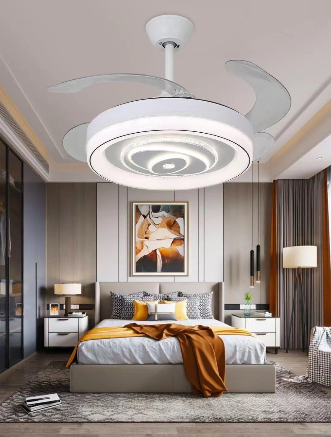 Nordic Ceiling Simple Household Invisible Fan Light GND Products