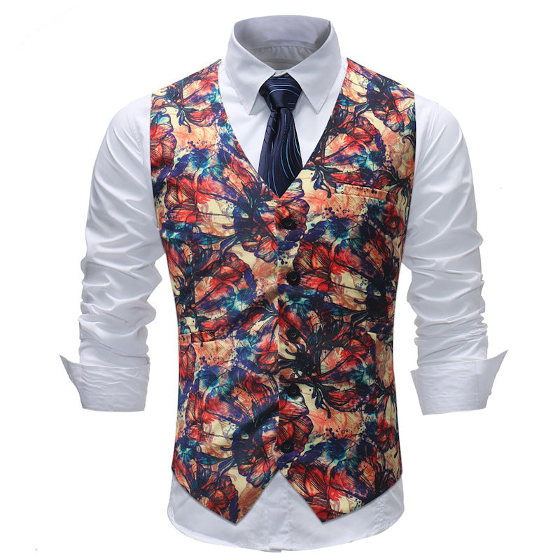 Men's Casual Men's Suit Vest Formal Wear Wedding Saor Style