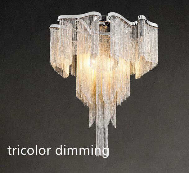 Nordic Light Luxury Tassel Aluminum Chain Living Room Ceiling GND Products