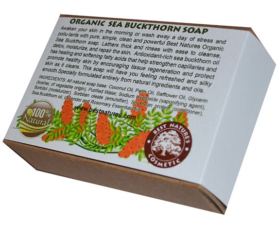 Organic Sea Buckthorn Soap. Natural SLS Free. Yellow Poppy