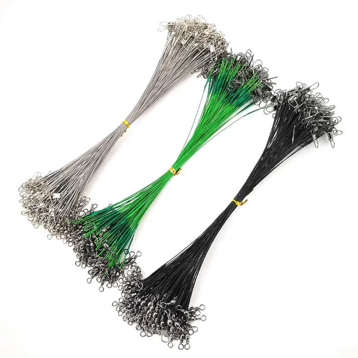 OUTKIT 20PCS/lot Fishing Lure Trace Rope Wire Leader Line Swivel