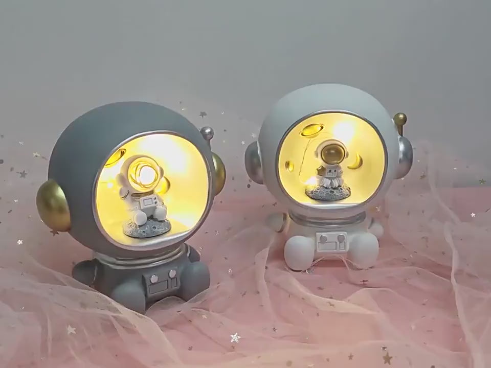 Astronaut Creative Night Light Piggy Bank Resin De