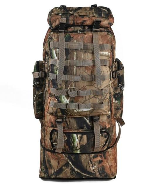 Waterproof Outdoor Camping Hiking 100L Large Capacity Backpack Yellow Pandora