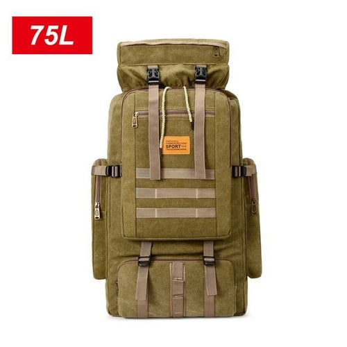 Waterproof Outdoor Camping Hiking 100L Large Capacity Backpack Yellow Pandora