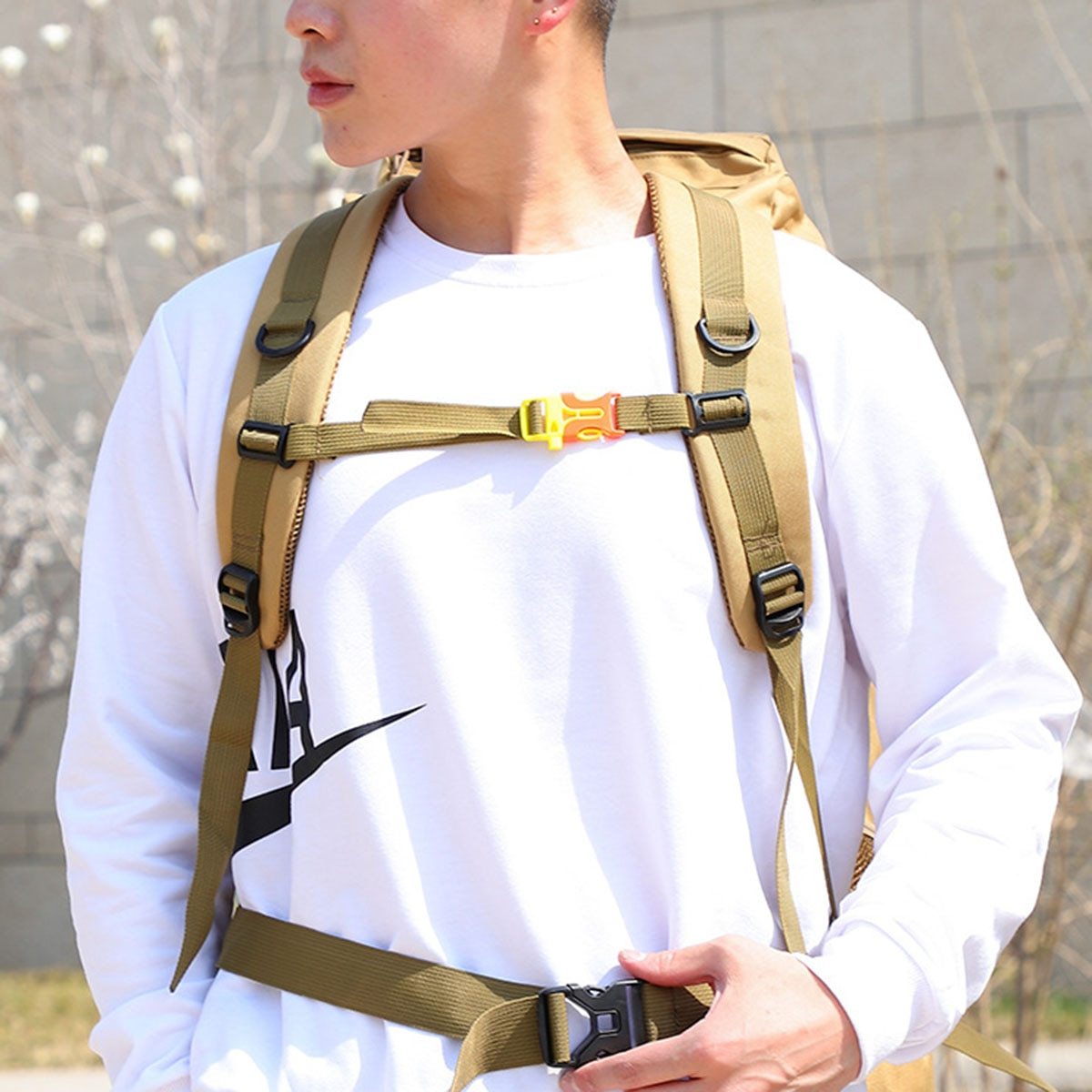 Waterproof Outdoor Camping 70L Military Backpack Yellow Pandora