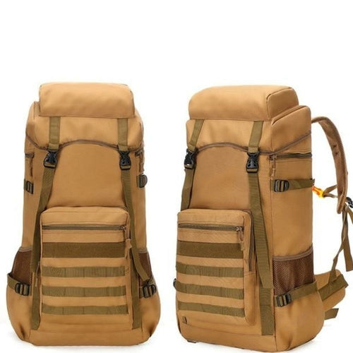 Waterproof Outdoor Camping 70L Military Backpack Yellow Pandora