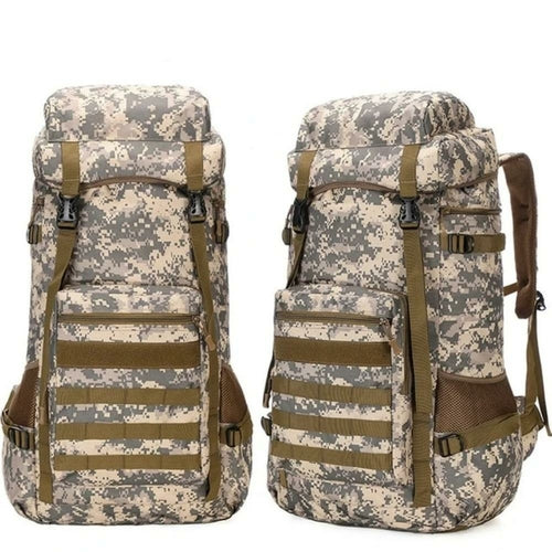 Waterproof Outdoor Camping 70L Military Backpack Yellow Pandora