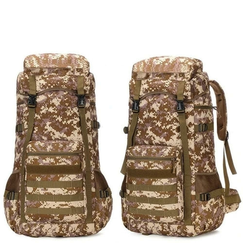 Waterproof Outdoor Camping 70L Military Backpack Yellow Pandora
